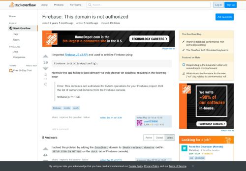 
                            6. Firebase: This domain is not authorized - Stack Overflow