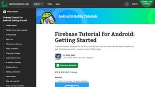 
                            9. Firebase Tutorial for Android: Getting Started | raywenderlich.com
