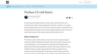 
                            12. Firebase UI with flutter – FlutterPub – Medium