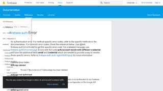 
                            4. firebase.auth.Error - Interface: Error | Firebase - Google