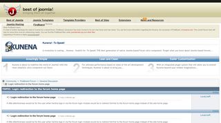 
                            5. Fireboard - Login redirection to the forum home page