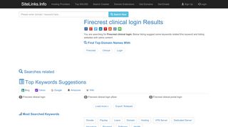 
                            8. Firecrest clinical login Results For Websites Listing - SiteLinks.Info