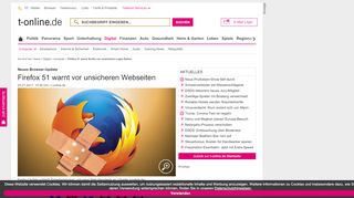 
                            12. Firefox 51 warnt Surfer vor unsicheren Login-Seiten - T-Online