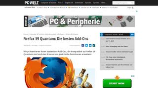 
                            7. Firefox 59 Quantum: Die besten Add-Ons - PC-WELT