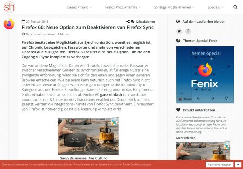 
                            10. Firefox 60: Neue Option zum Deaktivieren von Firefox Sync