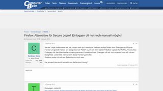 
                            2. Firefox: Alternative für Secure Login? Einloggen oft nur noch ...