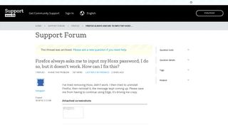 
                            4. Firefox always asks me to input my Hoxx password, I do so, but it ...