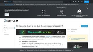 
                            10. Firefox auto- login to site that doesn't keep me logged in ...