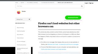 
                            5. Firefox can't load websites but other browsers can | Firefox Help