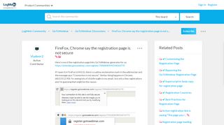 
                            10. FireFox, Chrome say the registration page is not s... - LogMeIn ...