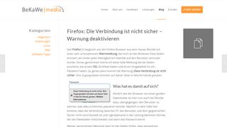 
                            8. Firefox: Die Verbindung ist nicht sicher – Warnung deaktivieren ...