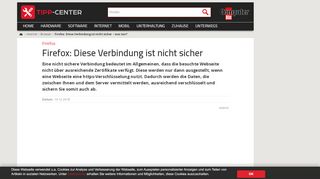 
                            9. Firefox: Diese Verbindung ist nicht sicher – was tun? | TippCenter