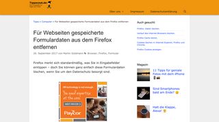 
                            10. Firefox: Gespeicherte Formulardaten löschen | Tippscout.de