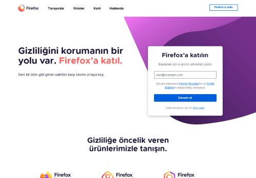 
                            2. Firefox Hesabı açın – Verilerinizi güvenle eşitleyin — Mozilla