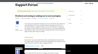 
                            10. Firefox is not saving or asking me to save my logins - Mozilla Support