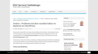 
                            12. Firefox - Probleme mit dem visuellen Editor im Backend von WordPress