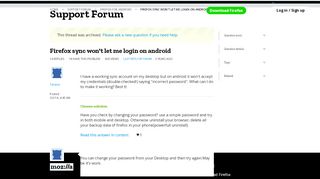 
                            13. Firefox sync won't let me login on android | Firefox for ...
