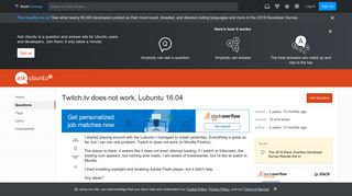 
                            6. firefox - Twitch.tv does not work, Lubuntu 16.04 - Ask Ubuntu