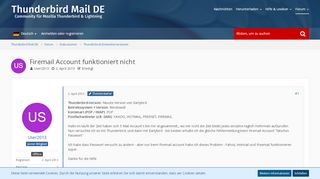 
                            5. Firemail Account funktioniert nicht - Thunderbirds ...