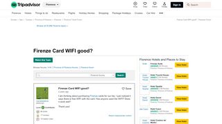 
                            13. Firenze Card WIFI good? - Florence Forum - TripAdvisor