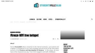 
                            6. Firenze WiFi free hotspot - StudentsVille Blog