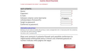 
                            4. FirenzeWifi - Registrazione utente