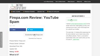 
                            6. Firepa.com Review: YouTube Spam - One More Cup of ...