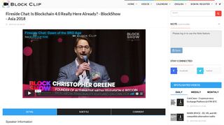 
                            12. Fireside Chat: Is Blockchain 4.0 Really Here Already? - BlockShow ...