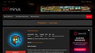 
                            9. Firestorm – Icecrown WoW Private Server - DKPminus