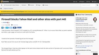 
                            4. Firewall blocks Yahoo Mail and other sites with port 443 ...