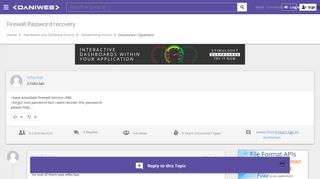 
                            5. Firewall Password recovery | DaniWeb