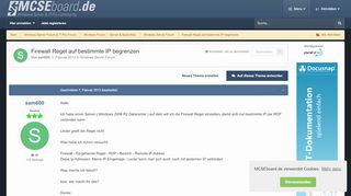 
                            3. Firewall Regel auf bestimmte IP begrenzen - Windows Server Forum ...