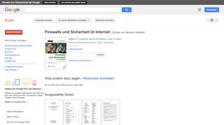 
                            10. Firewalls und Sicherheit im Internet: Schutz vor cleveren Hackern - Google Books-Ergebnisseite