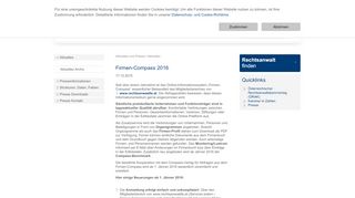 
                            6. Firmen-Compass 2016 - Aktuelles - rechtsanwaelte.at