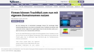 
                            7. Firmen können TrashMail.com nun mit eigenem Domainnamen ...