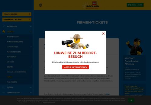 
                            2. Firmen - LEGOLAND® Deutschland Resort