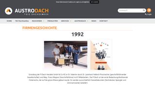 
                            7. Firmengeschichte - AustroDach - Die Dachdenker