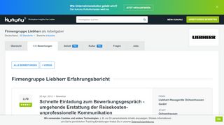 
                            5. Firmengruppe Liebherr: Schnelle Einladung zum ... - Kununu