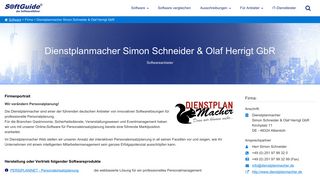 
                            8. Firmeninformation Dienstplanmacher Simon Schneider & Olaf Herrigt ...