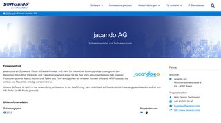 
                            11. Firmeninformation jacando AG , Basel - SoftGuide