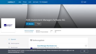 
                            6. Firmenportrait von AXA Investment Managers Schweiz AG auf jobs.ch