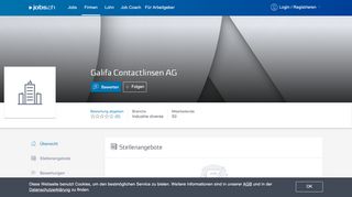 
                            8. Firmenportrait von Galifa Contactlinsen AG auf jobs.ch