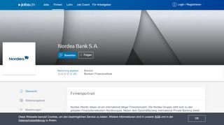 
                            8. Firmenportrait von Nordea Bank S.A. auf jobs.ch