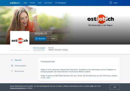 
                            5. Firmenportrait von ostjob.ch auf jobs.ch