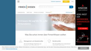 
                            3. FirmenWissen Suche - Firmenprofile, Bilanzen, GuV, Bonitätsauskunft ...