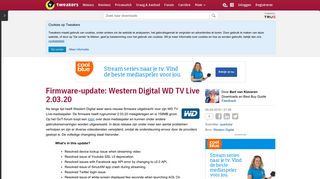 
                            5. Firmware-update: Western Digital WD TV Live 2.03.20 - Beeld en ...