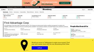 
                            8. First Advantage Corporation: Private Company Information - Bloomberg