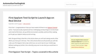 
                            11. First Appium Test Script to Launch App on Real Device ...