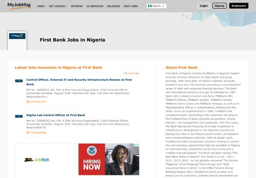 
                            10. First Bank Jobs and Vacancies in Nigeria February 2019 | MyJobMag