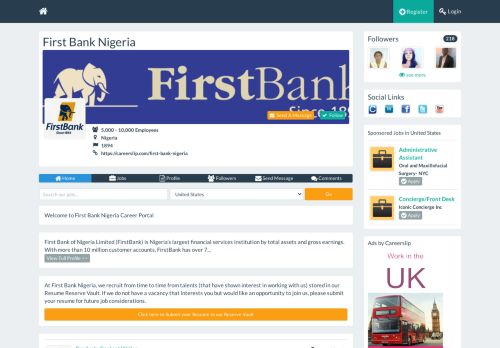 
                            12. First Bank Nigeria CAREER and RECRUITMENT EMPLOYMENT ...